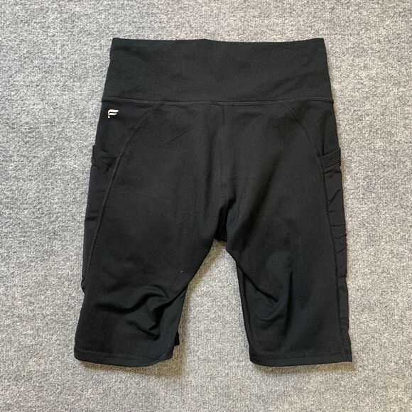 Fabletics Powerhold Shorts Womens XS Extra Small Black Mid Rise Stash Pockets - Picture 7 of 10